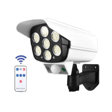 Távirányítós LED reflektor / álkamera – szoláros – mozgásérzékelős – 77 LED álkamera