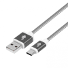 TB USB-A apa - USB-C apa 2.0 Adat és töltő kábel - Szürke (1,5 m)