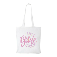 Team bride pink - Bevásárló táska fehér ajándéktárgy