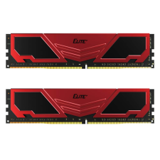 Teamgroup 16GB /2666 Elite Plus DDR4 RAM KIT (2x8GB) - Fekete/Piros memória (ram)