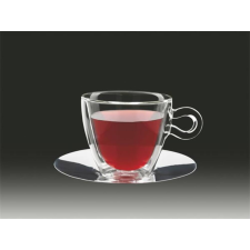 . Teás csésze rozsdamentes aljjal, duplafalú üveg, 30cl, 2db-os szett, Thermo (KHPU145) alapvető élelmiszer