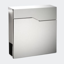 Tech Design postaláda rozsdamentes acél inox, antracit, fehér színben újságtartóval postaláda