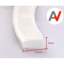 Tech Öntapadós ajtószigetelő kefe, szélfogó üvegajtó kefe fehér 9x15 mm ajtókefe vitrin tömítés víz-, hő- és hangszigetelés
