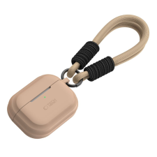 Tech- Protect - AirPods Pro 2 tartó - világosbarna szilikon tok, pánttal fülhallgató, fejhallgató tok
