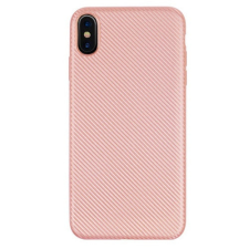 Tech-Protect Apple iPhone XS Max, TPU szilikon tok, karbon minta, vörösarany tok és táska