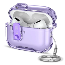 Tech-Protect Bounce Pro AirPods Pro 3 tok, karabinerrel, lila fülhallgató, fejhallgató tok