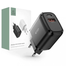 Tech-Protect C20W Hálózati Töltő adapter PD 20W / QC3.0 fekete mobiltelefon kellék