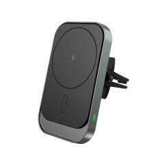 Tech-Protect CW19 MagSafe autós tartó QI töltéssel fekete (126222) (tp126222) mobiltelefon kellék
