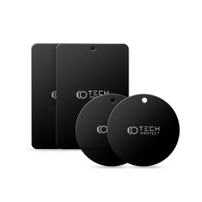 Tech-Protect Fém ellenlapka darab mágneses autós tartóhoz - Tech-Protect MetalPlate - 4      db/csomag - fekete (FN0418) mobiltelefon kellék