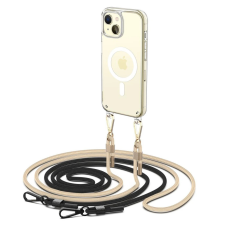 Tech-Protect FLEXAIR CHAIN MAGSAFE iPhone 15 készülékhez tok fekete és bézs tok és táska