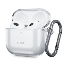 Tech-Protect FlexAir tok Apple AirPods 4 készülékhez Átlátszó fülhallgató, fejhallgató tok