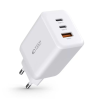 Tech-Protect hálózati töltő adapter 1xUSB-A, 2xUSB-C PD65W / QC3.0 fehér (128310) (t128310)