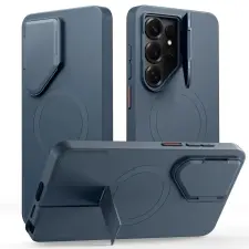 Tech-Protect Kevlar Aura Samsung Galaxy S26 Ultra tok kameravédelemmel, kitámasztóval, kék tok és táska
