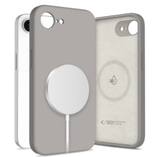 Tech-Protect Liquid Silicone MagSafe tok iPhone 16e, szürke tok és táska