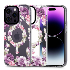 Tech-Protect Magmood MagSafe Apple iPhone 13 Pro Rose Floral tok és táska