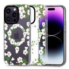 Tech-Protect Magmood MagSafe Apple iPhone 13 Pro White Daisy tok és táska
