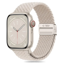 Tech-Protect NYLONMAG óraszíj fehér, Apple Watch 42mm / 44mm / 45mm / 49mm készülékhez okosóra kellék