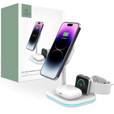 Tech-Protect QI15W-A27 3in1 Magnetic MagSafe Wireless Charger White tok és táska