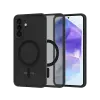 Tech-Protect Samsung Galaxy A56 5G Magmat Magsafe kompatibilis szilikon tok, fekete-átlátszó (TP362165)