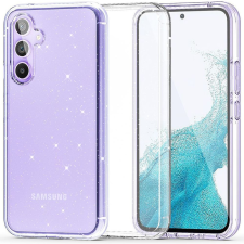 Tech-Protect Samsung Galaxy S23 FE SM-S711, Műanyag hátlap védőtok + szilikon keret, csillogó hátlap, FlexAir Hybrid Glitter, átlátszó tok és táska