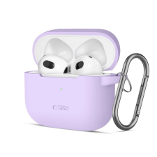 Tech-Protect Silicone Hook tok Apple AirPods 3 - lila fülhallgató, fejhallgató tok