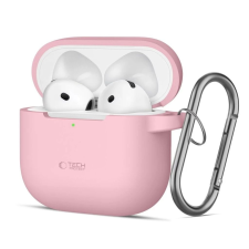 Tech-Protect Silicone Hook tok Apple AirPods 4 készülékhez Dusty Pink fülhallgató, fejhallgató tok