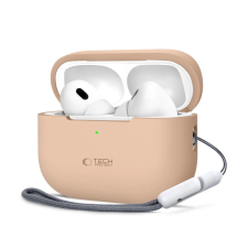 Tech-Protect Silicone tok Apple AirPods Pro 1 / 2 - bézs fülhallgató, fejhallgató tok