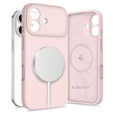 Tech-Protect szilikon MagSafe iPhone 17 készülékhez tok rózsaszín gyöngy tok és táska