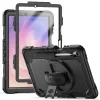 Tech-Protect Tablettok Samsung Galaxy Tab S11 11 coll (SM-X730, SM-X736B) - SOLID360 ütésálló, kitámasztható, fekete tablet tok