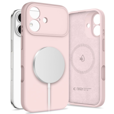 Tech-Protect Telefontok iPhone 17 - TECH-PROTECT SILICONE MAGSAFE púder pink hátlap tok tok és táska