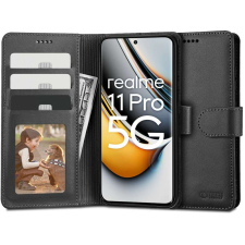 Tech-Protect Telefontok Realme 11 Pro 5G - fekete ráhajtófüles bőr könyvtok tok és táska