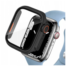 Tech-Protect tok DEFENSE 360 Fekete / Narancs színű, Apple Watch 44mm készülékhez okosóra kellék