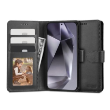 Tech-Protect Wallet Book Oldalra nyíló bőrtok Samsung Galaxy S24 fekete tok és táska