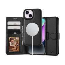 Tech-Protect Wallet flipes bőrtok + Magsafe hátlap - Apple iPhone 15 - fekete (TP603910) tok és táska