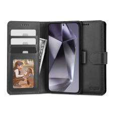 Tech-Protect Wallet flipes bőrtok - Samsung Galaxy S24 - fekete tok és táska