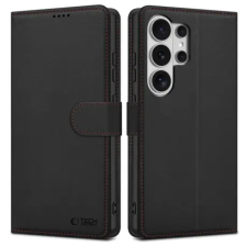 Tech-Protect Wallet könyv tok Samsung Galaxy S26 Ultra, fekete/piros tok és táska