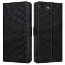Tech-Protect Wallet RS könyv tok iPhone 16e, fekete tok és táska