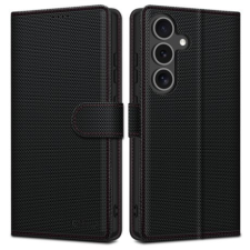 Tech-Protect Wallet RS könyv tok Samsung Galaxy S25, fekete tok és táska