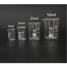 Tech Üveg mérőpohár készlet 4 darabos készlet 5/10/25/50 ml laboratóriumi vagy konyhai használatra mérőműszer