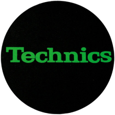  Technics Slipmats Logo Green lemezjátszó tartozék