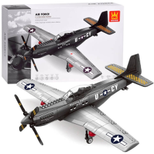 Technikai építőkocka szett harci repülőgép P-51 Mustang barkácsolás, építés