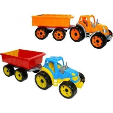 Technok Műanyag Traktor Utánfutóval - 53 cm (TEH3442) autópálya és játékautó