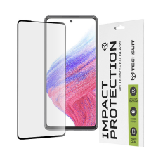 TECHSUIT - 111D teljes burkolat / teljes ragasztós üveg - Samsung Galaxy A53 5G - fekete (KF238380) mobiltelefon kellék