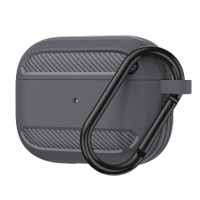 TECHSUIT AirPods Pro 1 / AirPods Pro 2 tok - Techsuit Carbon Silicone - Szürke fülhallgató, fejhallgató tok