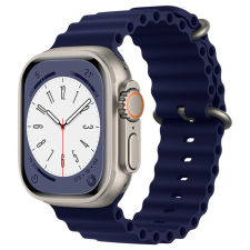 TECHSUIT Apple Watch 6 / 7 / 8 / 9 / SE / SE 2 okosóra szíj, szilikon, sötétkék, 38/40/41mm, Techsuit okosóra kellék