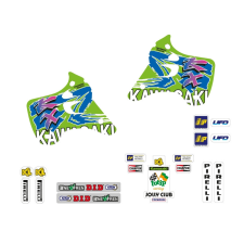  TECNOSEL matricacsomag Kawasaki csapat 1993 információs címke