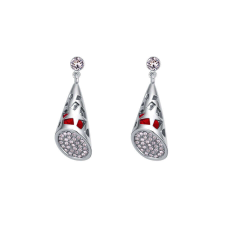 Tectum - piros - Swarovski kristályos fülbevaló fülbevaló