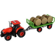 Teddies - Zetor vontatóval és bálákkal, lendkerekes autópálya és játékautó