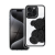 Teddy Bear iPhone 13 Pro csillogó köves tok, fekete