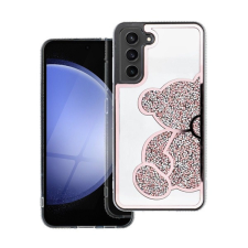 Teddy Bear Samsung Galaxy A13 5G / A04S csillogó köves tok, rózsaszín tok és táska